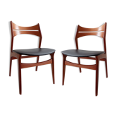 Pair of Danish chairs model 310 by Erik Buck, 1960