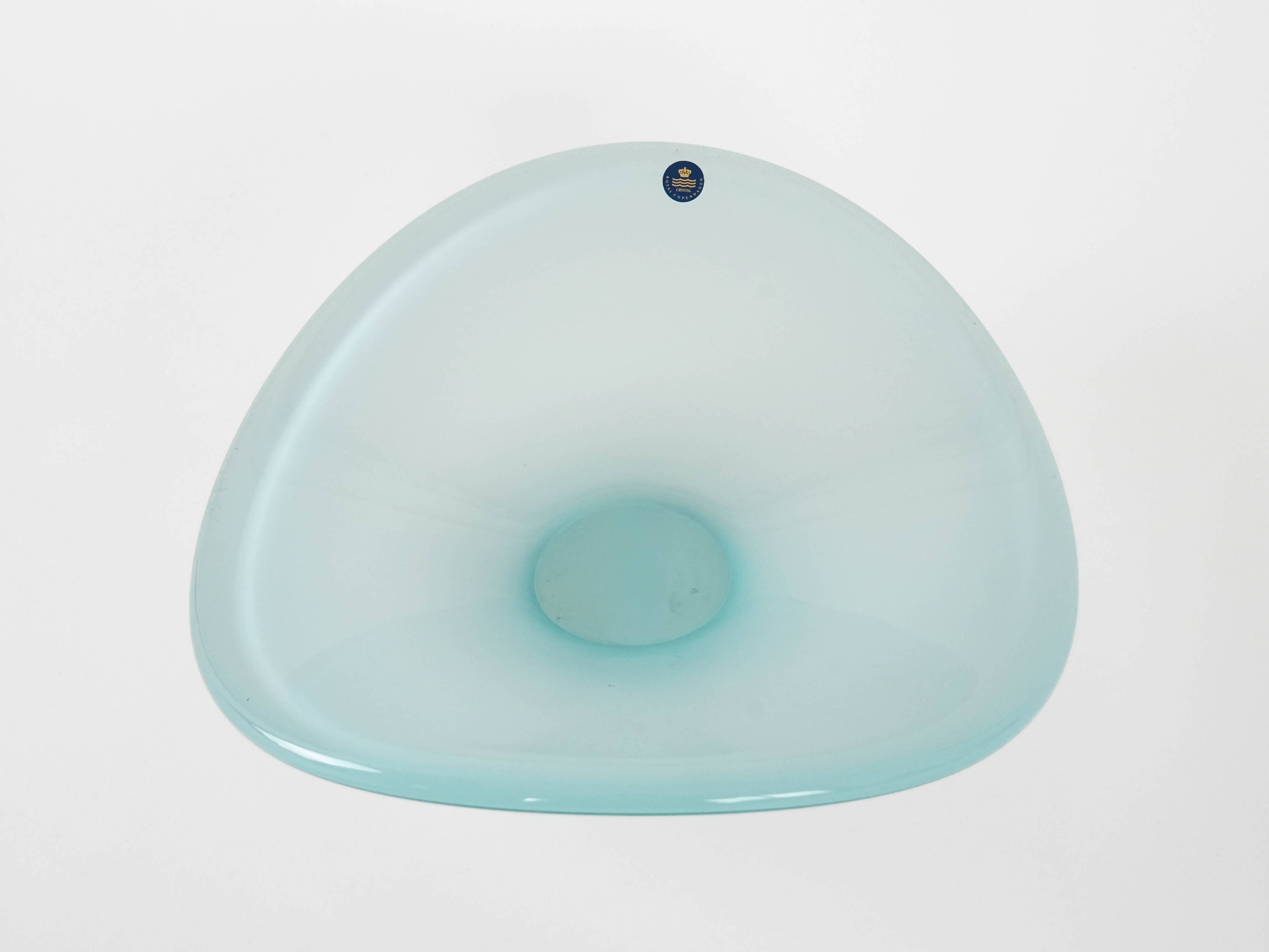 Crystal platter, Danish design, 1960s, manufactured by Royal Copenhagen