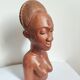Buste féminin africain en bois – XXᵉ siècle