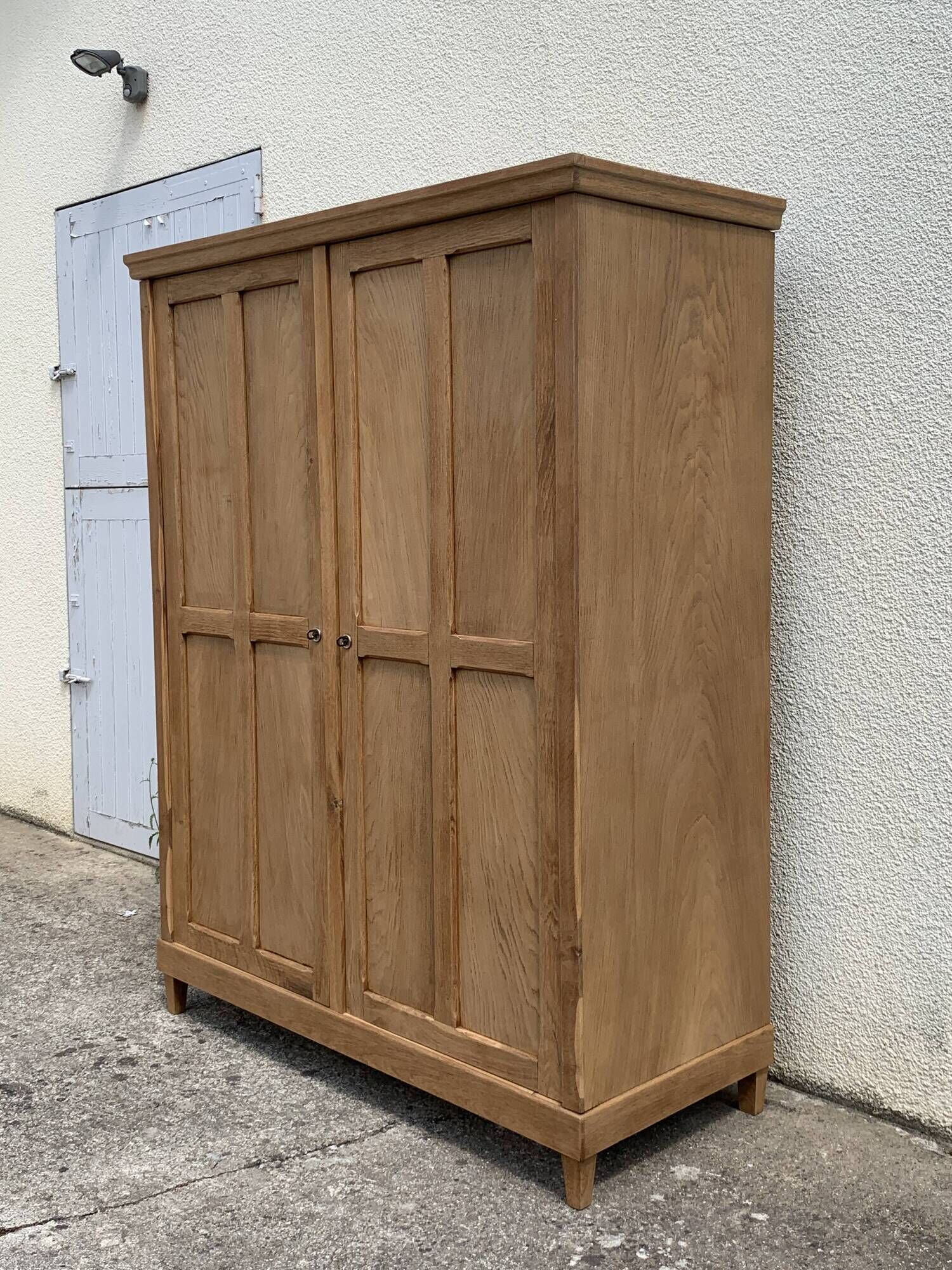 Armoire parisienne art déco 1930 penderie démontable bois brut