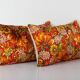 Set of 2 vintage velvet cushion covers 36x56 cm