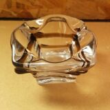 Ancien cendrier cristal transparent & fumé vintage