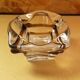 Old vintage transparent & smoked crystal ashtray