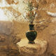 Metal vase partitioned