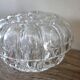 Round flower frog glass 20 holes large format vintage vase