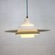 Vintage David Mogensen White Pendant Lamp, Super Light A/S, Danish Mid-Century