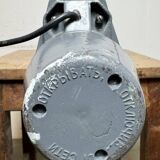 Large Grey Soviet Industrial Hanging Tube Light, 1970s