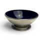 Arts de la table, salière saleron argent russe émail bleu vers 1950