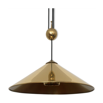 Mid Century Modern polished KEOS brass pendant lamp by Florian Schulz