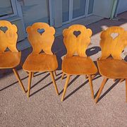 Lot 8 chaises bistrot brasserie chalet déco de montagne