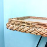Desserte vintage en rotin