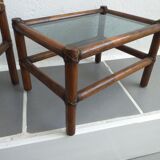 Tables in rattan