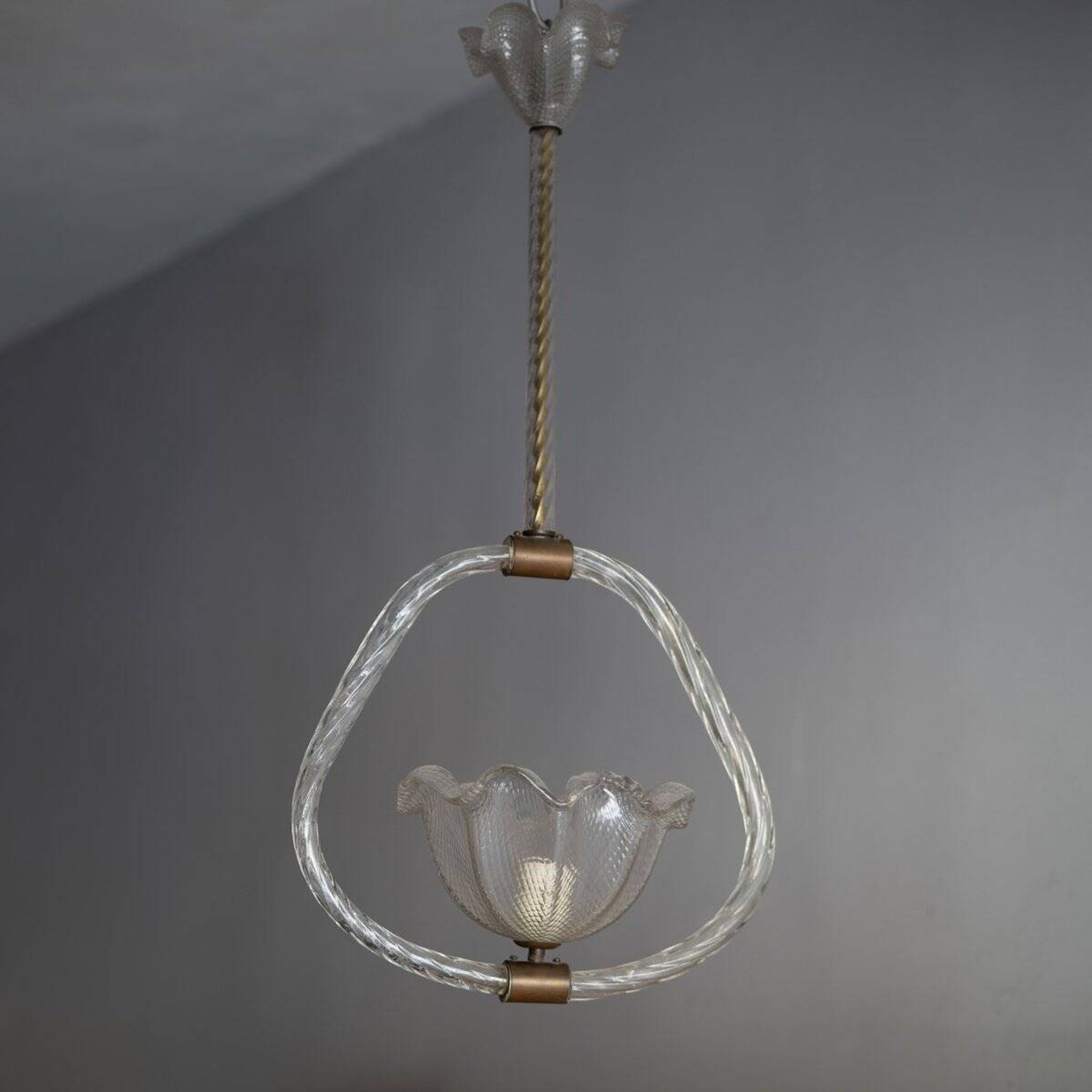 Murano glass pendant by Barovier & Toso, 1940s