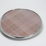 Rotary tray with painted glass