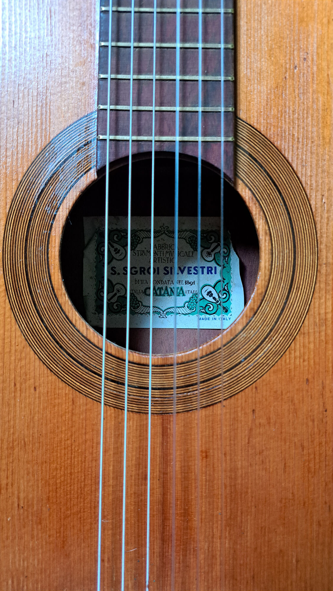 Guitare vintage sicilienne s.groi silvestri 1950s/60s