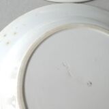 Set of 6 hollow plates, floral decor blue/green