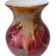 Glass vase - signed - gold leaf - Art Nouveau influence