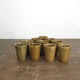 Lot of ten cups of Digoin sandstone