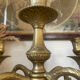 Antique 5-light brass candlestick
