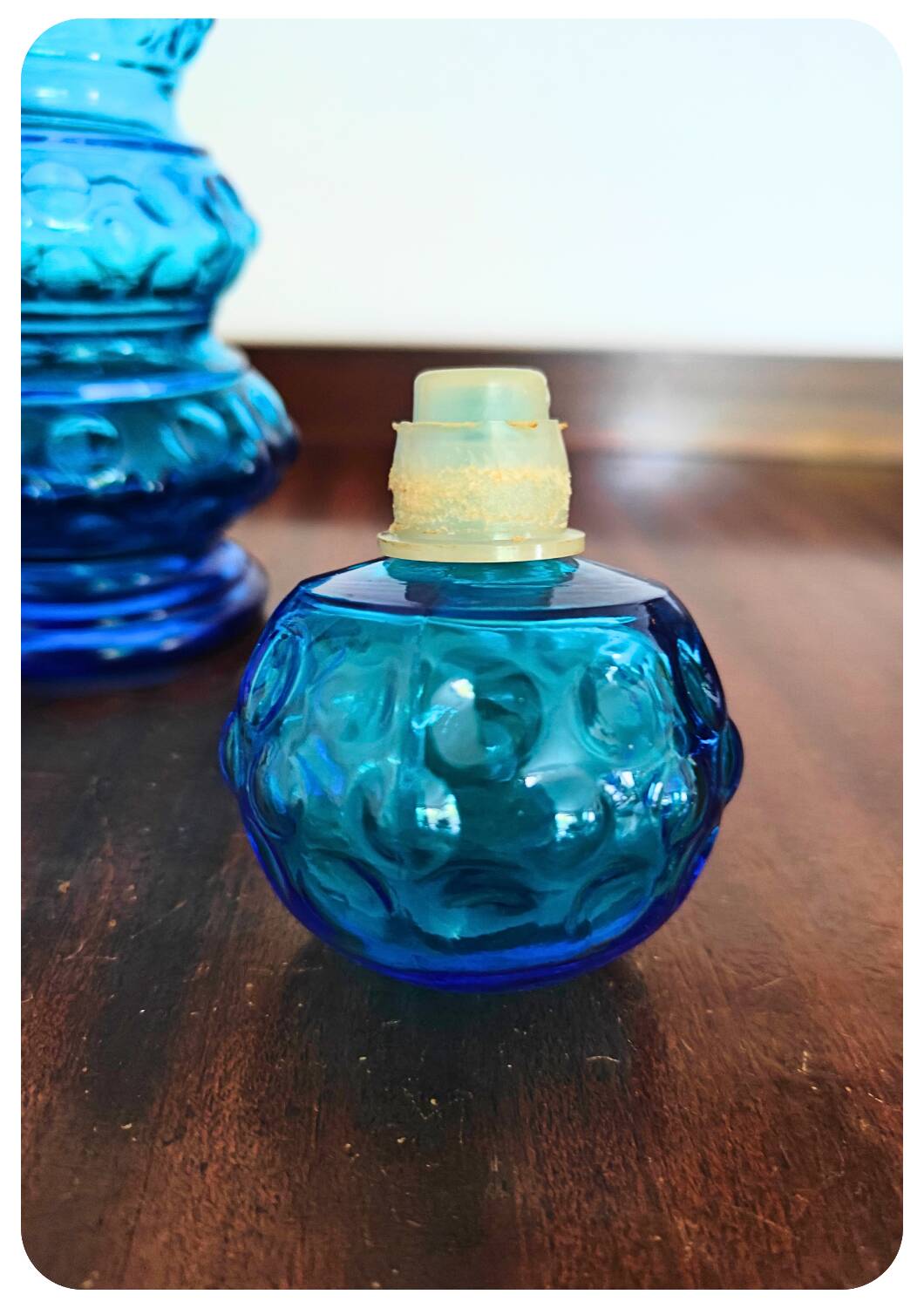Carafe / Bouteille Empoli Bleue Vintage avec bouchon