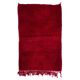 Solid Red Vintage Handmade Turkish Tulu Rug, 100% Wool
