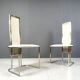 Vintage brass dining chairs by Belgo Chrom, 1970s - set of 8