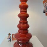 Tall Fat Lava Pagoda Floor Lamp - West German Pottery from the Space Age