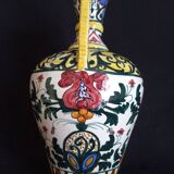 Art Deco ceramic vase, brightly colored abstract patterns
