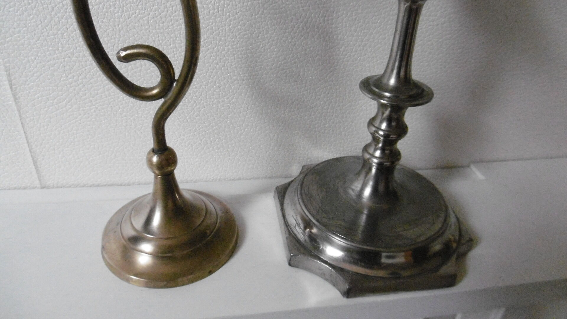 Old brass candle holders