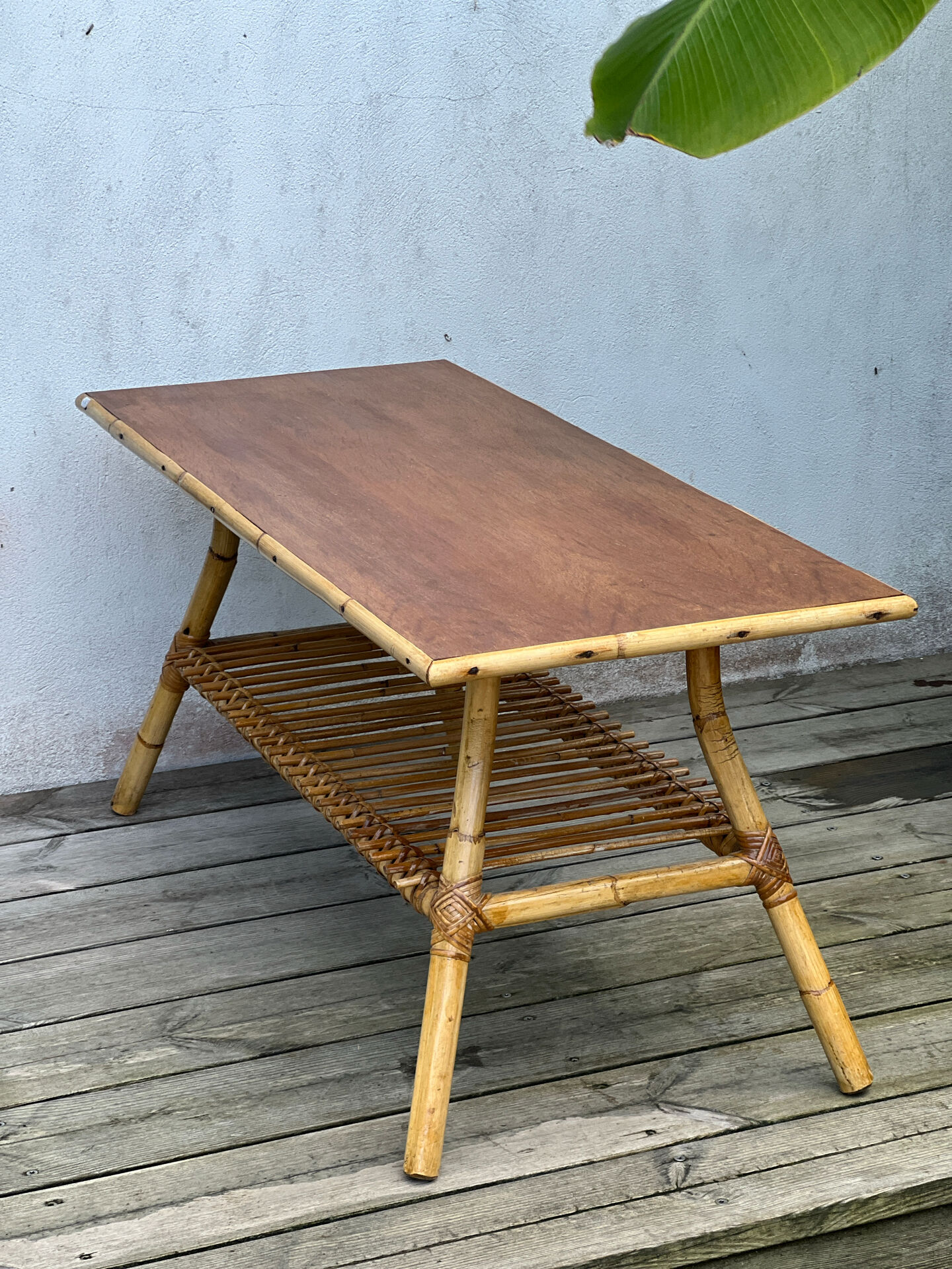 Rattan coffee table