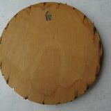 Round mirror in rattan and vintage wicker