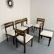 Lot de 6 chaises palissandre forme géométriques design italien 1960