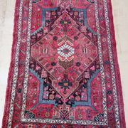 Antique Persian thick wool rug hand knotted 140 x 224 cm