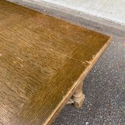 Table à manger de ferme extensible renaissance espagnol patinée 10 places