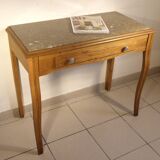 Table - console wood and marble 1930s
