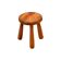 Scandinavian wooden tripod Stool solid pine in style of Ingvar Hildingsson