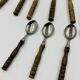 Vintage cutlery set 22 pieces wooden style handles