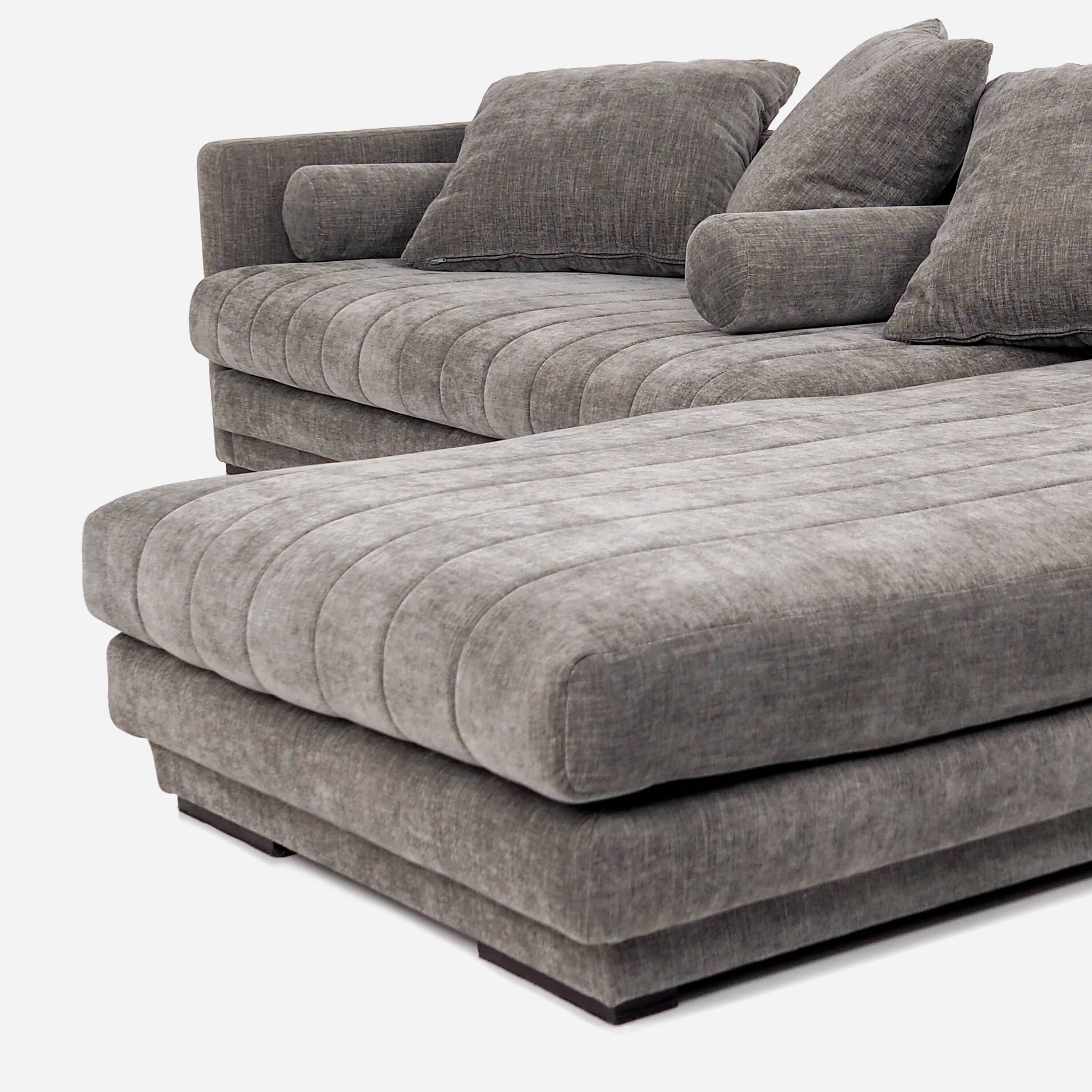 Canapé d'angle KOPENHAGA gris, design scandinave