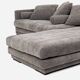Canapé d'angle KOPENHAGA gris, design scandinave