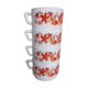 Arcopal cups flower patterns 70s