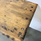 Green Industrial Iron Table, 1950s
