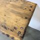 Table industrielle en fer vert, années 1950