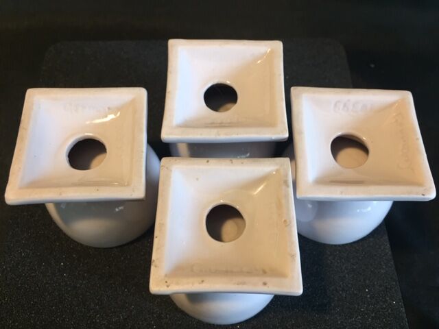 Lot of 4 porcelain cockroaches