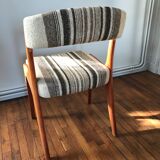 Wooden chair and woolly fabric