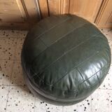 Green Sede leather pouf