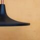 Vintage tulip hanging lamp in black metal and copper