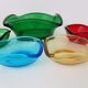 Vintage color glass dessert service