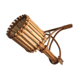 Vintage rattan wall lamp