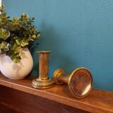 Louis XVI style brass candle holders