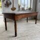 Table de ferme ou table de drapier noyer massif 1900